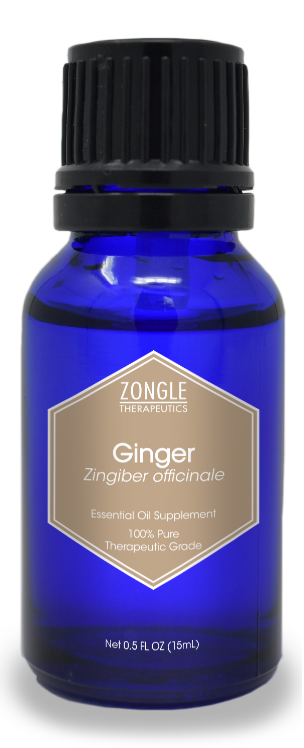 Zongle Ginger Essential Oil, India, Safe To Ingest, 15 mL