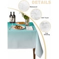 thumbnail image 3 of Teal Ombre Tablecloth Rectangle Table Cloths 54x108, Waterproof Tablecloth Outdoor Table Cloth, Turquoise White Gradient Modern Abstract Art Washable Table Cover for Kitchen Dinning Party, 3 of 8