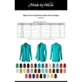 thumbnail image 2 of Made by Olivia Women's Open Front Long Sleeve Classic Knit Cardigan Marsala 2XL, 2 of 4