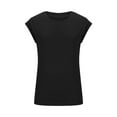 thumbnail image 5 of Xihbxyly Womens Blouses Dressy Casual, Womens Round Neck Short Sleeve Shirts Casual Loose Tops Blouses Fashion Shirts Tunic Tops Fashion Clothes Blouse, 5 of 6