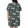 thumbnail image 6 of Fotbe Miniature Ship In Bottle Print Pajama Set for Women 2 Piece Loungewear Short Sleeve Tops and Shorts Set Soft Sleepwear-XX-Large, 6 of 7