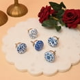 thumbnail image 2 of Perilla Home Set of 10 Blue Round Ceramic Drawer Knobs - Hand Made Glossy Decorative Vintage Knobs - for Home, Kitchen, Cupboard, Glass, Door Knobs, Dresser, Closet, Wardrobe and Drawer Pulls, 2 of 9