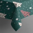 thumbnail image 3 of Dark Green Christmas Tree Pattern Rectangle Tablecloth 60"x84",Waterproof Polyester Rectangle Table Cloth, Wipeable Spillproof Polyester Tablecloth for Dining, Camping, Indoor and Outdoor, 3 of 5