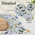 thumbnail image 6 of Blue Yellow Floral Spring Throw Pillow Cover, Pillowcase Protectors with Zipper, Breathable Decorative Lumbar Pillow Case Cover, Summer Pastoral Botanical Green Pillow Shams for Couch Sofa 12x20Inch, 6 of 8