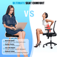 thumbnail image 2 of Cshidworld Gel Enhanced Seat Cushion for Office Chair Car Seat, Airplane - Gel & Memory Foam Coccyx Cushion for Tailbone Pain - Chair Car Seat Cushion Driving - Sciatica & Back Pain Relief (Black), 2 of 7