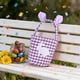 thumbnail image 4 of Decoraciones de Pascua, adornos de Pascua, regalos de Pascua, decoración de Pascua, linda canasta a cuadros con orejas de conejo, huevos de Pascua, dulces, regalo, almacenamiento, bolso de mano con pa, 4 of 6