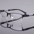 thumbnail image 1 of Gafas de lectura de media montura, gafas negras HD para hombres y mujeres mayores, antifatiga de moda, 1 of 4