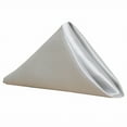 thumbnail image 2 of Cloth Napkins - Polyester Napkins 20 Inch, 10 Pack Satin Placemats for Wedding Banquet, Hotel Dining, Party Table Decor, Wrinkle Resistant, Machine Washable Grey, 2 of 9