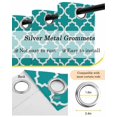 thumbnail image 6 of Teal Green Morocco Blackout Curtains 90 Inches Length, Farm Country Moroccan Geometric Plaid Window Treatment Thermal Insulated Drapes for Bedroom Living Room 2 Panels 104x90 Inches, 6 of 8