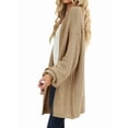 thumbnail image 4 of Long Sleeve Womens Solid Color Open Front Chunky Knit Sweater Cardigan, 4 of 6