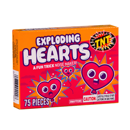 Set of 12 TNT Fireworks, Exploding Hearts 12 Pack Snaps