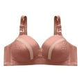 thumbnail image 2 of Sales! Zpanxa Bras for Women Solid Color Comfortable Hollow Out Perspective Bra Underwear No Rims Womens Bras Sports Bra Hot Pink 3XL, 2 of 5