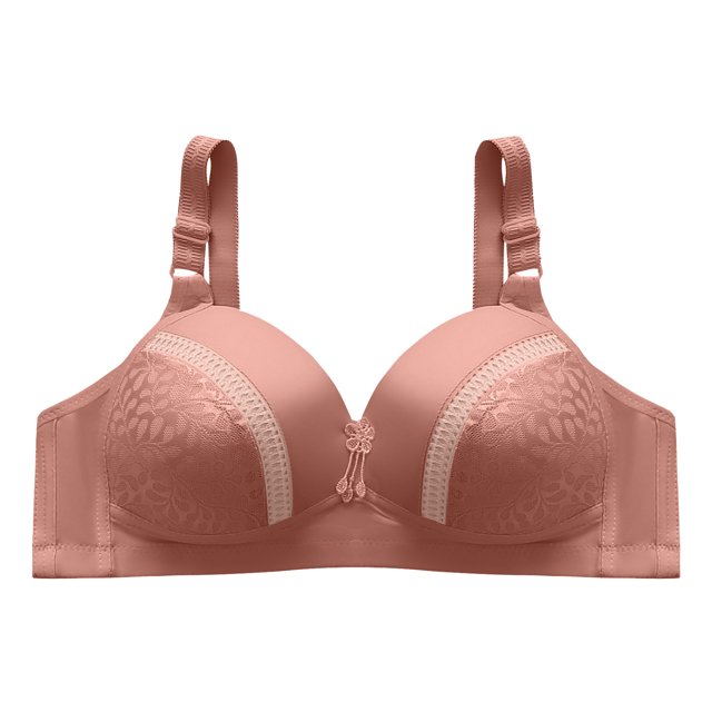 Yuyuzo Wireless Push up Bras for Women Full Coverage Seamless Solid Color Adjustable Strap Daily Bra
