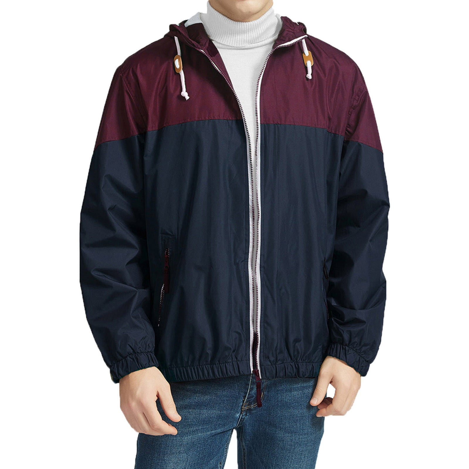 Juebong 2023 Manteau en Solde Veste Coquille Souple Résistante à l'Eau pour Hommes, Coupe-Vent Léger pour Hommes, Protection Solaire Extérieure à Capuche pour Randonnée