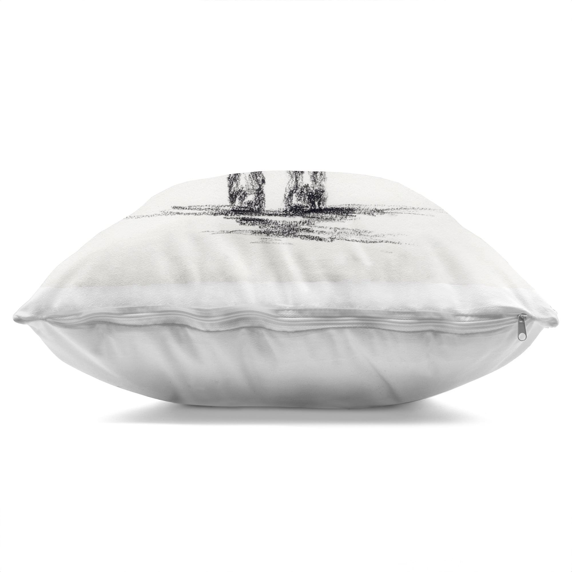 Stupell Industries Highland Cow in Charcoal Decorative Printed Throw Pillow, design by Leah Noel Art