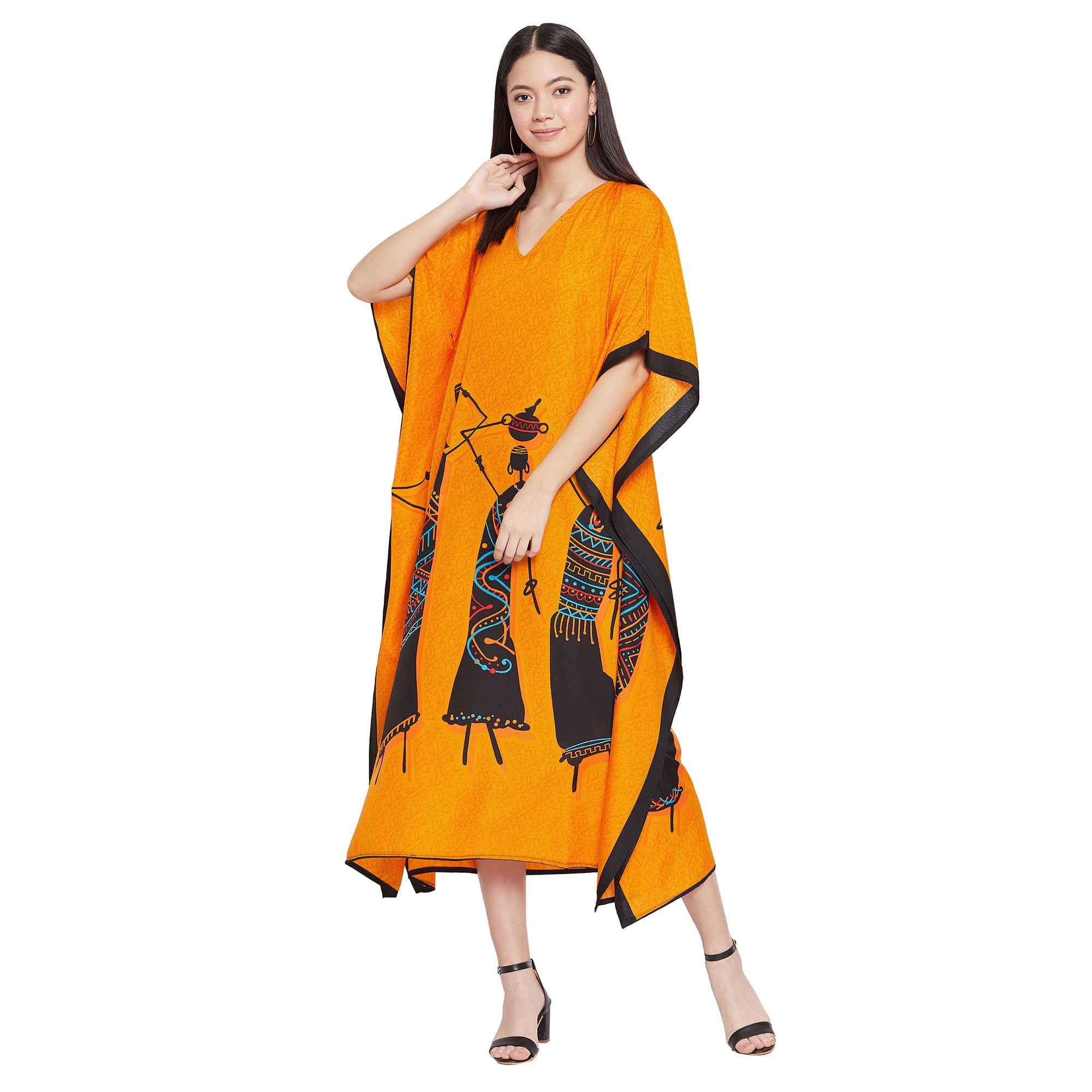Women Maxi Gown Polyester Kaftans Loose 