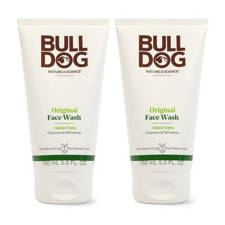 BULLDOG Mens Skincare and Grooming Original Face Wash, 5 Fluid Ounce - Pack of 2