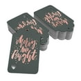 thumbnail image 2 of Inkdotpot Real Rose Gold Foil Merry And Bright Christmas Tags Favor Hang Paper Tags 100 Pieces, 2 of 6