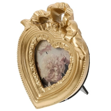 European Heart-shaped Resin Photo Frame Table Hanging Wall Wedding Ornaments Desk Retro Picture Frames Style Antique