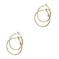 thumbnail image 4 of Qarigey 1 par de suministros de joyería, pendientes redondos de oro a la moda para mujer, círculo portátil con orificio para la oreja, Type3 NO3 Qarigey CBP219240, 4 of 6