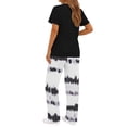 thumbnail image 4 of Fantaslook Womens Pajamas Sets Crewneck Short Sleeve Printed 2 Piece Outfits Set Tie Dye Casual Loungewear with Pockets, 4 of 9