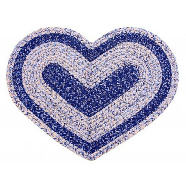 Mr. MJs Trading AG-64222 Braided Heart Rug, Sand Blue