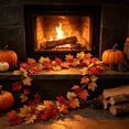 thumbnail image 6 of Yakvarog Artificial Fall Garland Maple Leaf, 39"/Piece Hanging Vines Garland Faux Autumn Foliage Garland Thanksgiving Fall Decor for Home Wedding Fireplace Party Christmas, 6 of 6