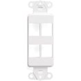 thumbnail image 1 of Leviton 41644-W QuickPort Decora Insert, 4-Port (White), 1 of 1