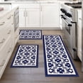 thumbnail image 5 of MeyJey Kitchen Rug Set 3 Piece, Non Slip Machine Washable Mats for Home Floor and Living Room, Blue, 5 of 7