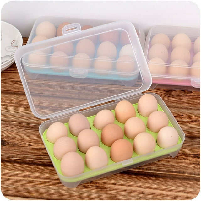 Daisyyozoid Boîte de Rangement pour Œufs Réfrigérateur Utile en Gros 15 Œufs Support Conteneur de Stockage Alimentaire
