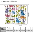 thumbnail image 3 of Dino Curtains, Cartoon Style Colorful Dinosaurs Pattern Window Treatments, Rod Pocket Thermal Insulated Drapes 2 Panel Sets for Kids Bedroom Nursery Classroom, 84" W X 84" L, 3 of 8