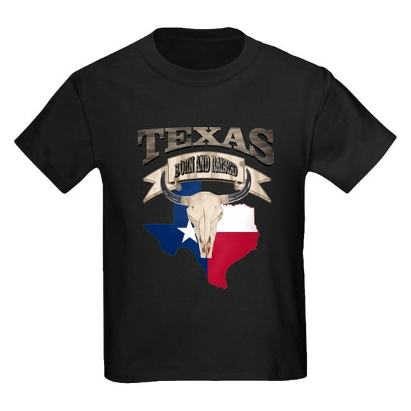 CafePress - Bull Skull Texas Pride T Shirt - Dark T-Shirt Kids XS-XL