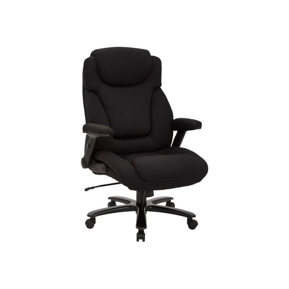 Pro-line II Grande Taille Deluxe - Chaise - Exécutive - Accoudoirs - en Forme de T - Inclinaison - Pivotante - Tissu - Noir