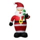thumbnail image 2 of Papá Noel inflable con muleta pequeña Hotel adornos para el hogar Tmvgtek decoración navideña, 2 of 8