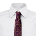 thumbnail image 2 of Abstract Necktie, Oriental Design Curly Art, Dress Tie, 3.7", Plum and Pale Coffee, by Ambesonne, 2 of 3
