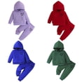 thumbnail image 4 of GYRATEDREAM Toddler Baby Boys' Joggers Set - 2 Piece Fleece Pullover Hoodie and Jogger Pants Activewear Athletic Sweatsuit Sets for 3-24M, 4 of 4