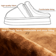 thumbnail image 4 of BERANMEY Thick-Soled Fuzzy Slippers for Women & Men - Cozy Platform House Shoes with Anti-Slip Sole, Warm Plush Lined Indoor Outdoor Short Ankle Slippers, 4 of 7