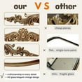 thumbnail image 5 of PERFNIQUE Vintage Mirror, 36" X 30" Arched Antique Baroque Wall Mirror, Gold Traditional Wall Decor, Ornate Wall Decor Anthro Look Alike Mirror for Bathroom Living Room Fireplace Entryway Hallway, 5 of 8