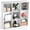 White, variant on MCQ 9 Cube Storage Organizer, Open Bookshelf with 3 Removable Back Panels for Living Room, Bedroom, Home Office,36"L x 11.6"W x 36"H, White