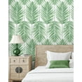thumbnail image 2 of Seabrook Designs  Paradise Palm Prepasted Wallpaper 20.5 in W. x 33 ft. L - Greenery, 2 of 8