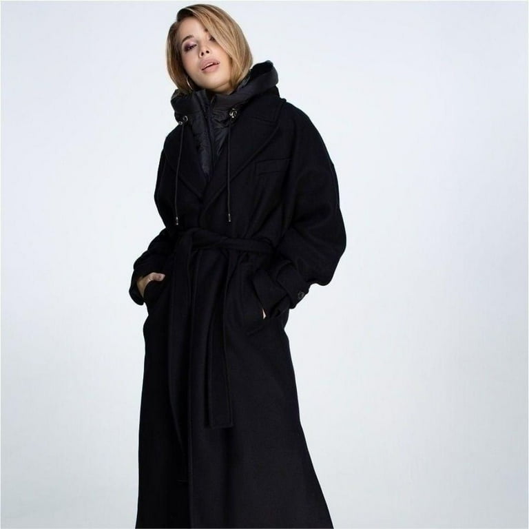 Men Casual Women Solid Cotton Padded Hooded Jackets Scarf Coats