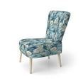 thumbnail image 3 of Designart "Tranquil Seaside Landscape By The Coast" Blue Coastal Upholstered Accent Chair - Nautical & Coastal Arm Chair For Bedroom, 3 of 5