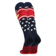 thumbnail image 2 of Patriotic USA Softball Socks with Softball Bats (Navy/Red/White, Large), 2 of 2