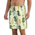 thumbnail image 2 of Disketp Men'S Swim Trunks Hawaiian Breathable Surf Beach Swimsuits Mesh Lining Beach Shorts With Pockets-Seahorse, 2 of 9