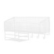 thumbnail image 4 of Cesta de pared colgante de alambre de metal resistente, organizador de cocina, cesta de almacenamiento rectangular S blanca con gancho, 4 of 9