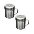 thumbnail image 1 of Oleegame 2PC Spice Dispenser Mini Stainless Powder Shaker With Handle And Multi Function Fine Mesh Powder Sieve For Outdoor BBQ Seasoning Bottle Silver, 1 of 6