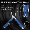 thumbnail image 3 of 9 In 1 Foldable Pocket Mini Pliers Multifunctional tool with LED Lamp Portable Flashlight Screwdriver Bottle Opener for Camping (green), 3 of 7