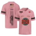 thumbnail image 3 of Evdexr 250th Anniversary Graphic Tees Men Crew Neck Short Sleeve United States 250th Anniversary Shirts Usa Star Stripes Usa Flag Vintage 4th July T Shirt Pink XL, 3 of 5