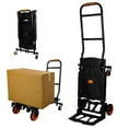 thumbnail image 4 of Folding Hand Truck | 2-in-1 Collapsible Luggage Trolley Cart With 4 Wheels | Hand Dolly Carts For Workplace, Travel, Shopping, Outdoor Carrying And Warehouse Distribution, 4 of 9