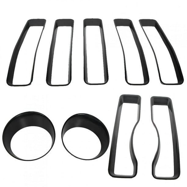 Moldura de anillo de parrilla, cubierta de faro, moldura de parrilla delantera, insertos de parrilla delantera Características de vanguardia